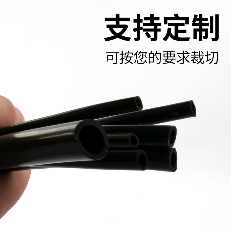 黑色硅胶管软管弹力耐高温工业级胶管内径10mm14mm15mm加工-图0