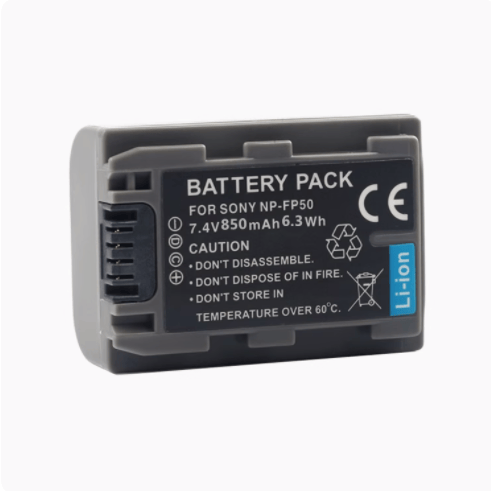 适用索尼DCR-HC16E HC17E HC18E HC19E摄像机NP-FP50电池/充电器 - 图0