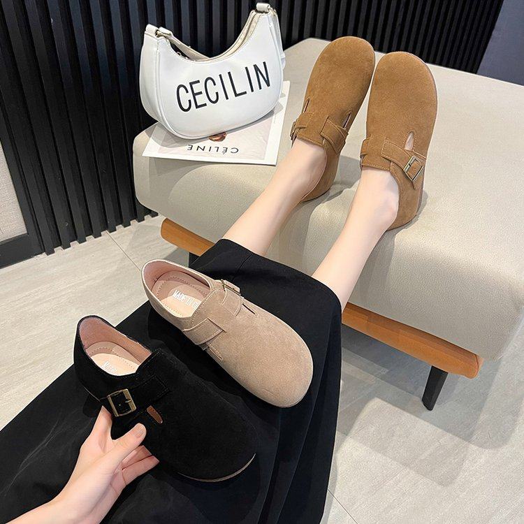 勃肯鞋女2025新款春秋季平底博肯鞋全包一脚蹬豆豆鞋单鞋软底鞋子,淘宝优惠券,粉丝福利购,淘宝优惠卷