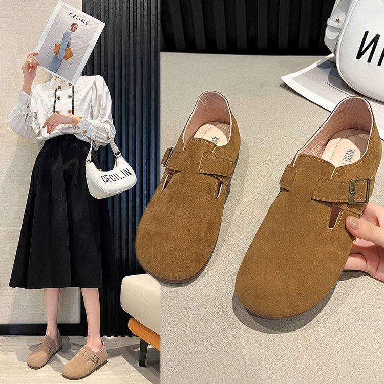 勃肯鞋女2025新款春秋季平底博肯鞋全包一脚蹬豆豆鞋单鞋软底鞋子,淘宝优惠券,粉丝福利购,淘宝优惠卷