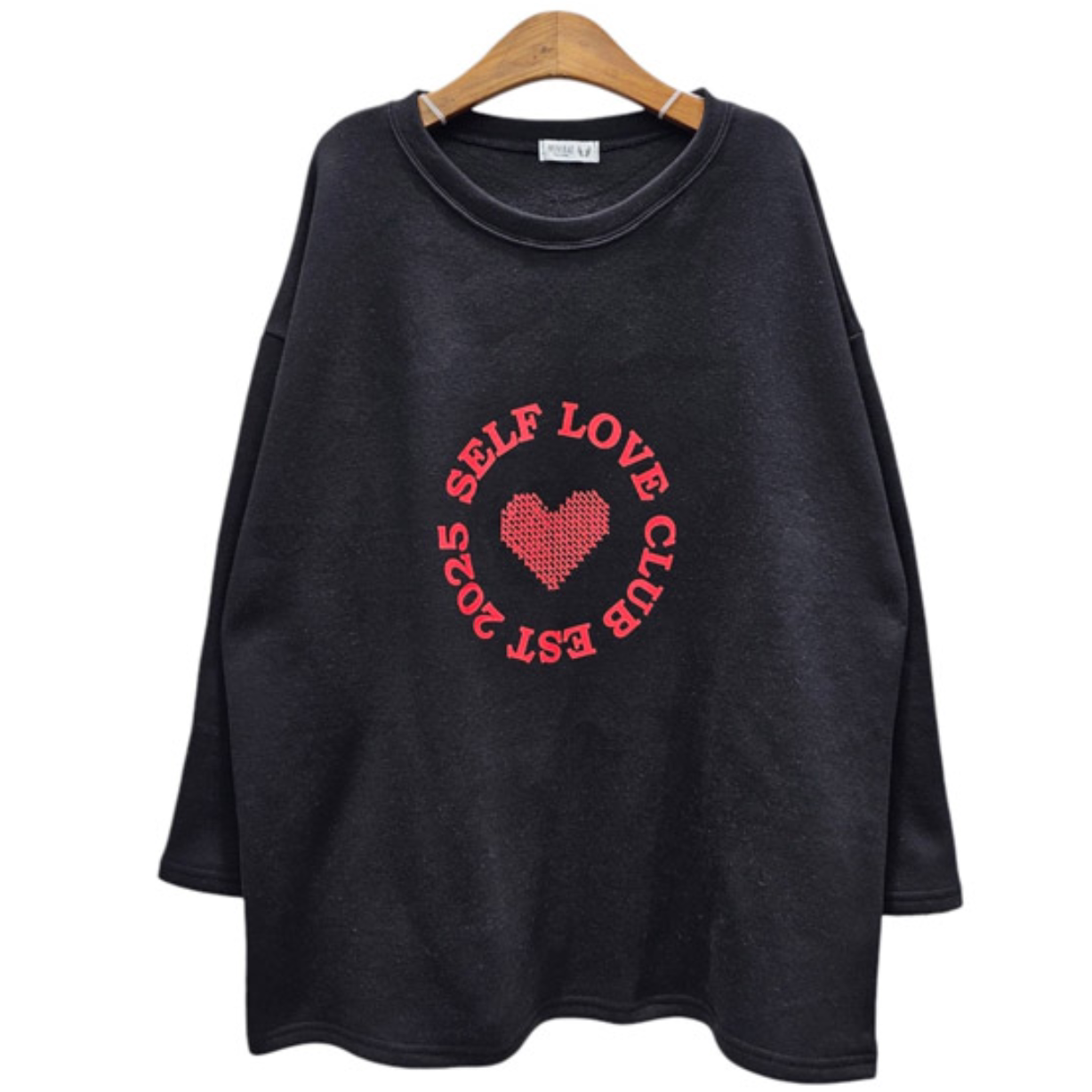 韩国代购大码女装胖mm冬装新品时尚爱心字母图案宽松休闲卫衣0113,淘宝优惠券,粉丝福利购,淘宝优惠卷