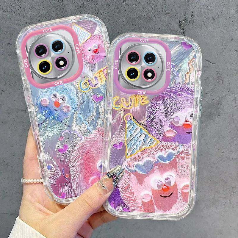 适用油画毛球一加13手机壳ace5pro新款ace2羽纱ace3pro高级感oneplus全包防摔可爱少女心卡通时尚男生创意,淘宝优惠券,粉丝福利购,淘宝优惠卷