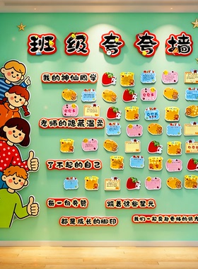 幼儿园走廊班级夸夸墙面装饰教室文化布置黑板报励志标语环创墙贴