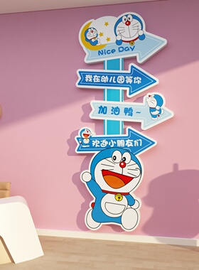 我在幼儿园等你路牌文化主题墙面