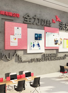 毛毡贴办公室墙面装饰企业文化司员工照片告栏展示板氛围教室布置