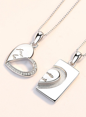 纯银新款潮男潮女拼接ins锁骨链