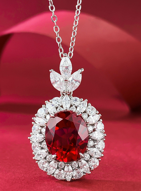 亲爱的仇敌高叶罗曼明星同款项链红色水滴吊坠锁骨链项链