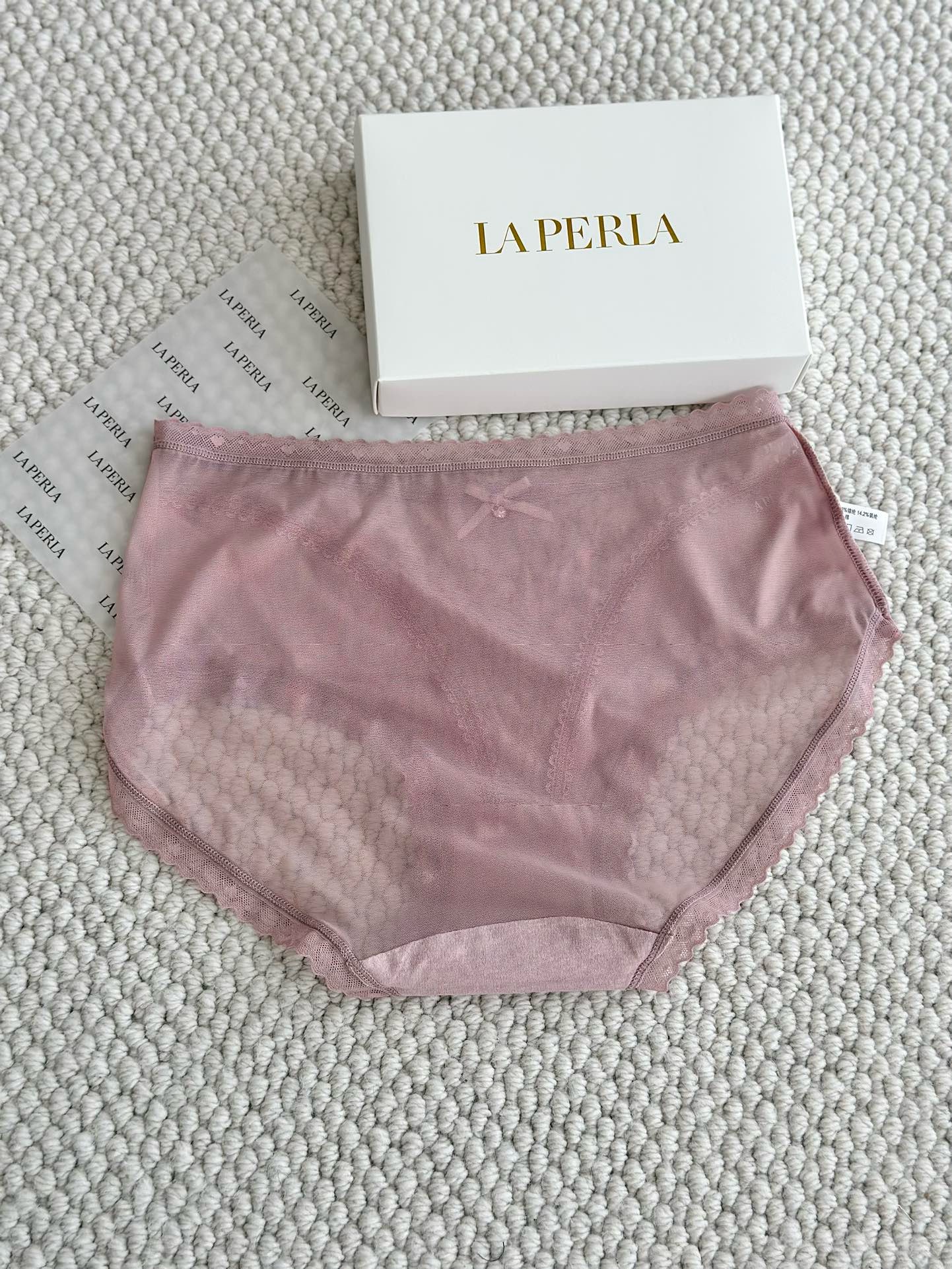 Laperla2024新款性感轻奢风蕾丝内裤少女中腰内裤礼盒装 - 图1