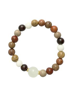 新中式檀木多宝珠串珠手串竹节手链女古风禅意念珠民族风手饰