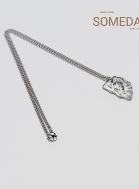 钛钢气质女生几何项链ins冷淡风小众吊坠高级感百搭锁骨链不掉色