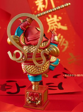 国风招财门神摆件尉迟恭秦琼一对纯手工送男朋友生日礼物高档小众