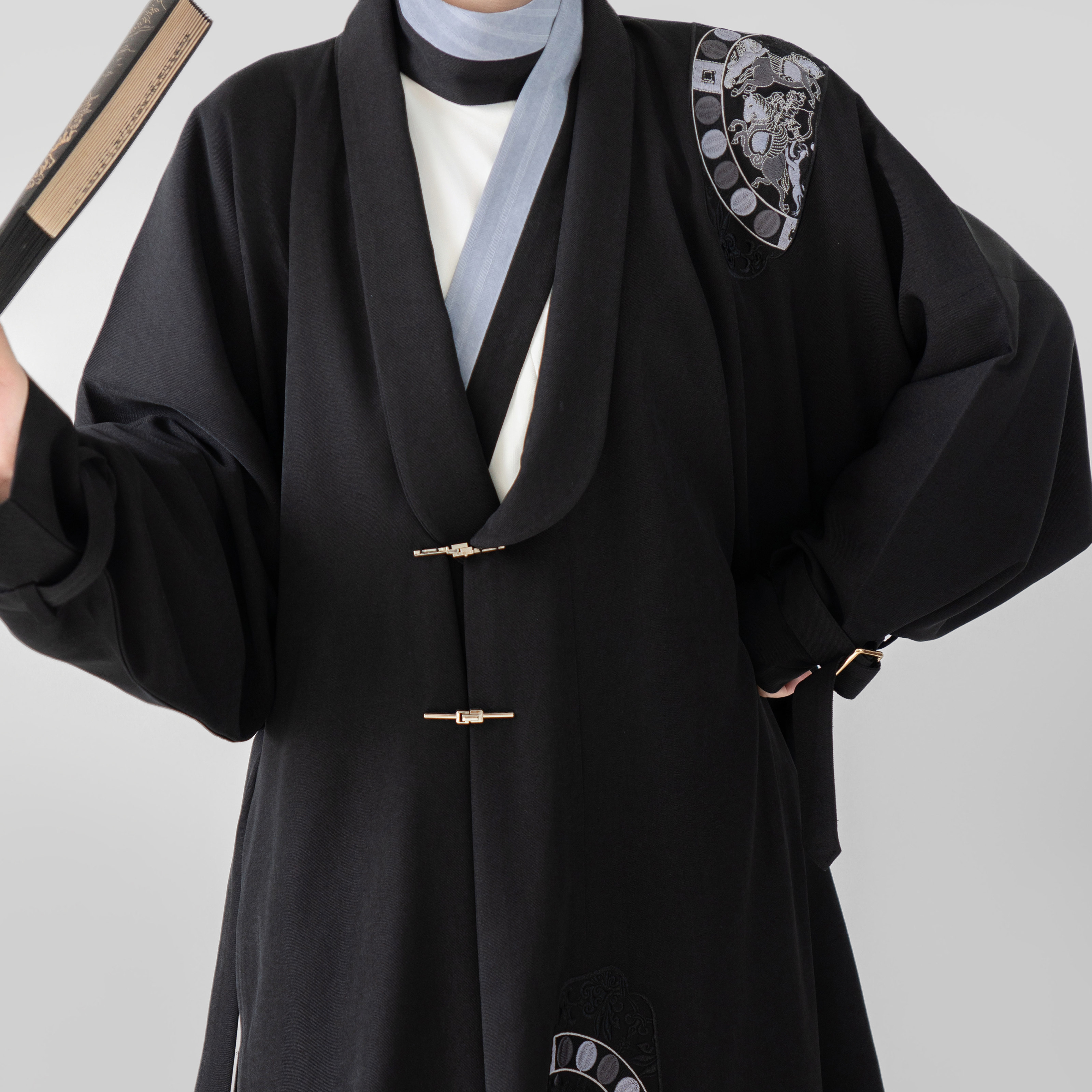 观止织造｜飞翼】唐制汉服元素披袄曲领襦牛仔灯笼裤日常风秋冬,淘宝优惠券,粉丝福利购,淘宝优惠卷