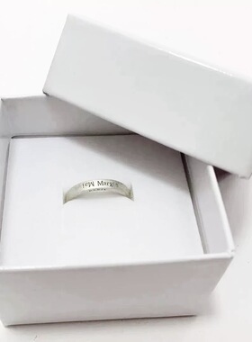 做旧颠倒字母戒指男女士个性小众指环窄边刻印对戒