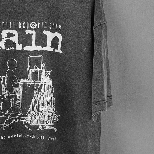 玲音 Serial Experiments Lain 短袖T恤纯棉水洗休闲长袖T-Shirt - 图0