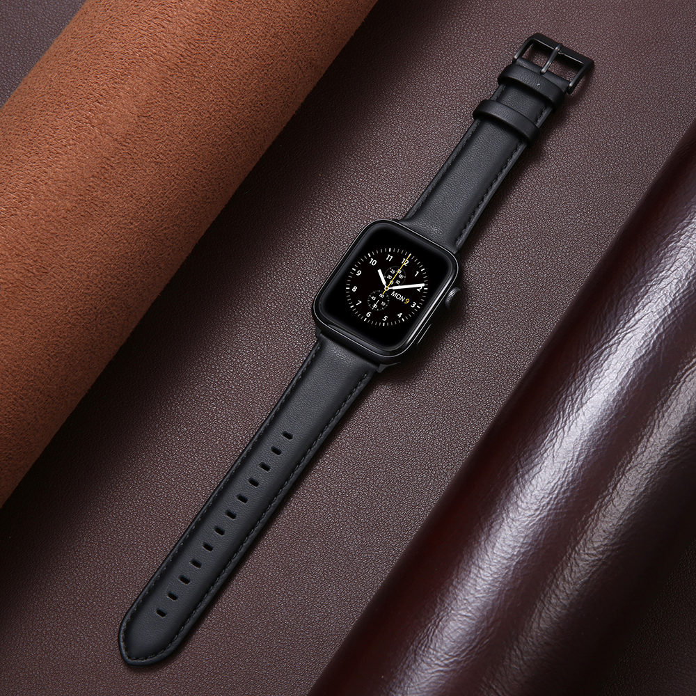 适用apple watchS7表带iwatch6真皮油光高级苹果手表表带男女个性 - 图1