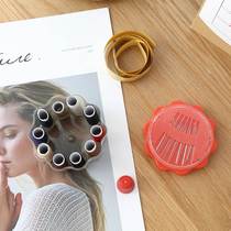 Needle Wire Box Dorm Room Home Portable Suit Paper Ruler Thimble Mounted Cross Stitch Sewing Tool Mini containing line bag