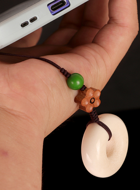 雕刻观音美猴王手机链鹿骨钥匙扣