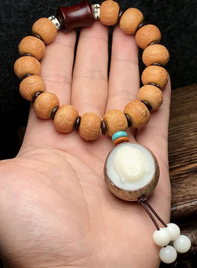 盘玩藏式尼泊尔红皮凤眼菩提子