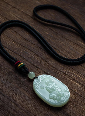 2026蛇年十二生肖吊坠天然新疆和田玉男女项链本命年生肖玉石挂件