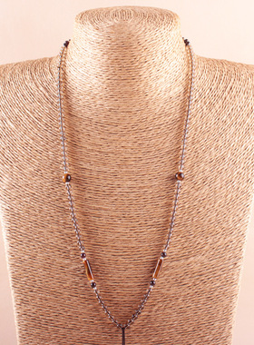 茶水晶项链绳黄虎眼桶吊坠玉佛