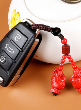 牛年生肖丹凤汽车钥匙扣挂饰吊坠