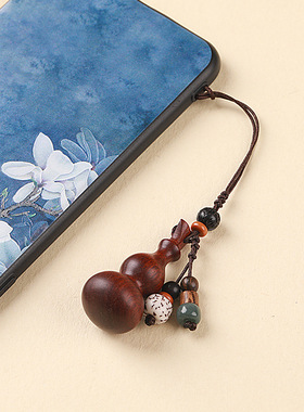 手工编织黑檀木小葫芦u盘吊坠