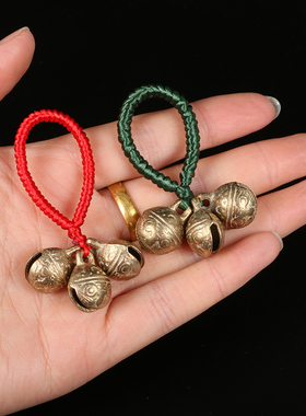 民族风铜铃铛金刚结包包挂件编织