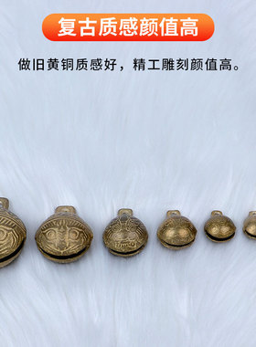狗狗铃铛项圈宠物猫咪虎头铃超响大中小犬围脖装饰纯铜铃铛项链