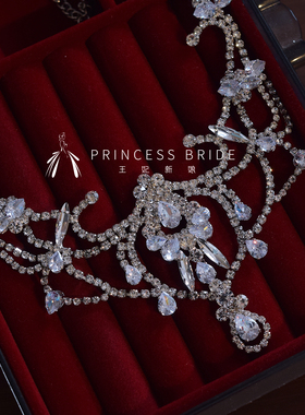 新娘锆石项链额链晚宴婚礼饰品