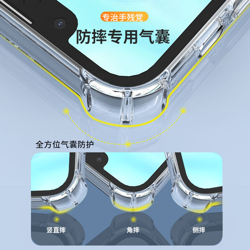 适用苹果13手机壳iPhone15ProMax透明14pro气囊防摔12硅胶软壳11promax摄像头全包14plus简约镜头气垫保护套-图3