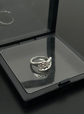 开口可调小众天使与恶魔戒指男女