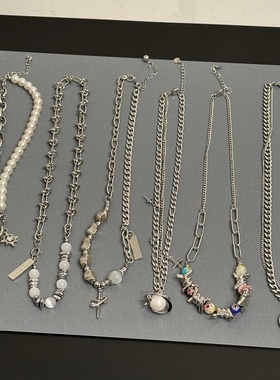 不掉色钛钢项链男女潮嘻哈小众