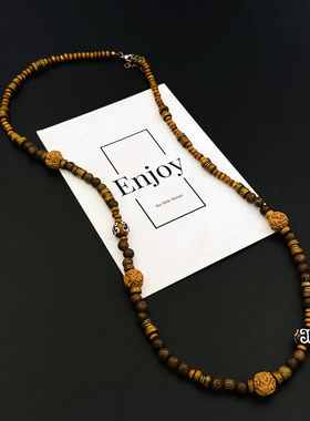 禅意民族风木珠金刚菩提项链男女