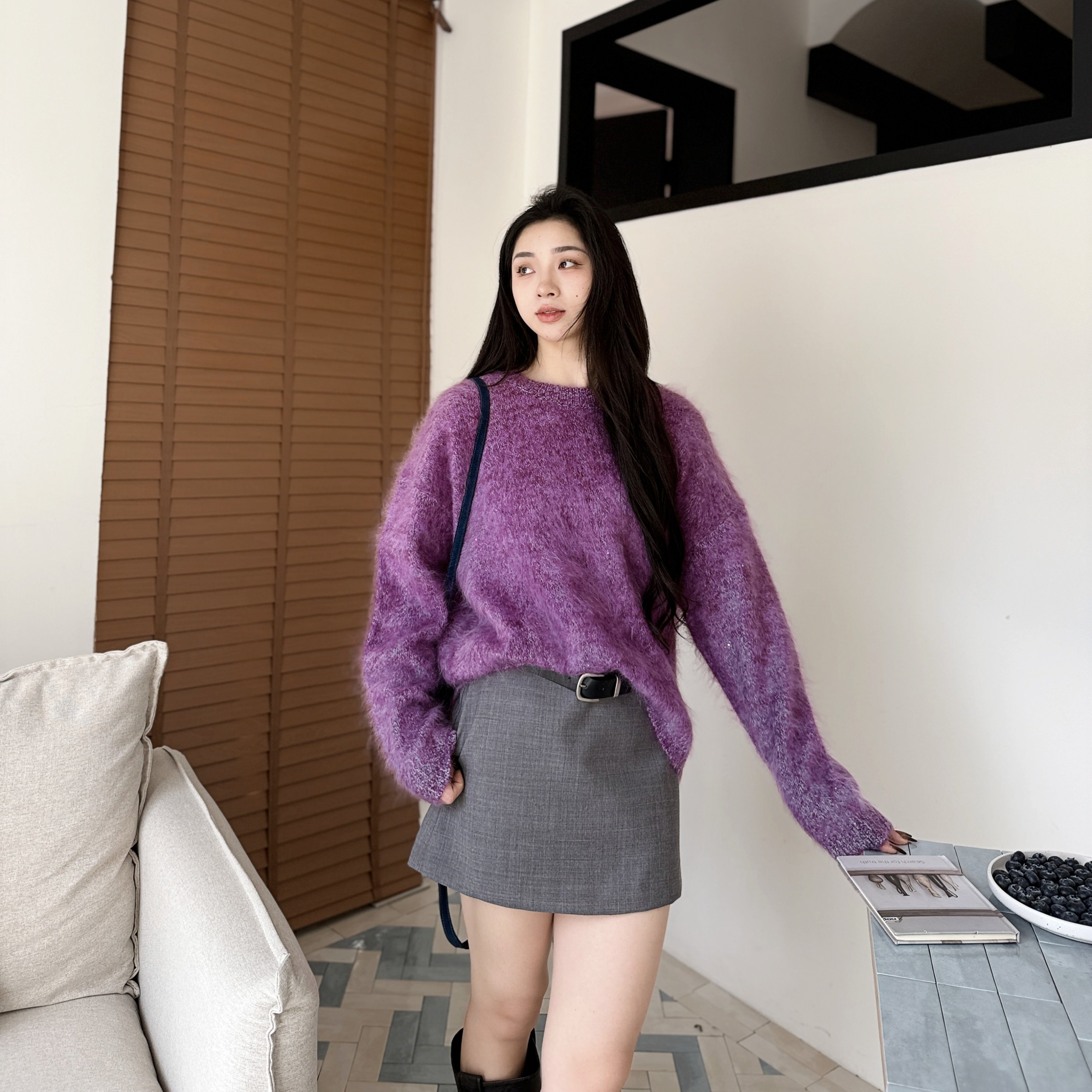 十一月软雾丨100山羊绒成衣拉毛丨珠片花纱丨圆领羊绒衫-MY6392,淘宝优惠券,粉丝福利购,淘宝优惠卷