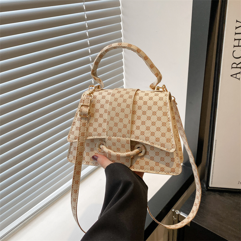 芊舒祺2025新款高级质感小众格纹小方包女欧美时尚百搭手提斜挎包 - 图0