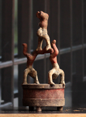 汉代杂技俑摆件大全仿古陶器