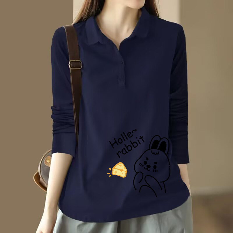 外贸出口清仓100%纯棉秋装时尚打底衬衫女长袖休闲POLO衫T恤上衣,淘宝优惠券,粉丝福利购,淘宝优惠卷