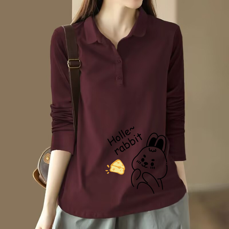 外贸出口清仓100%纯棉秋装时尚打底衬衫女长袖休闲POLO衫T恤上衣,淘宝优惠券,粉丝福利购,淘宝优惠卷