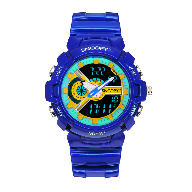 史努比青少年电子表特种兵防水军表 snoopy手表国产腕表