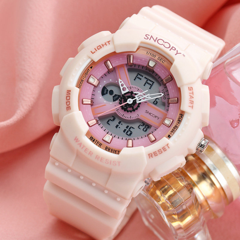 snoopy女运动防水学生儿童电子表 snoopy手表国产腕表