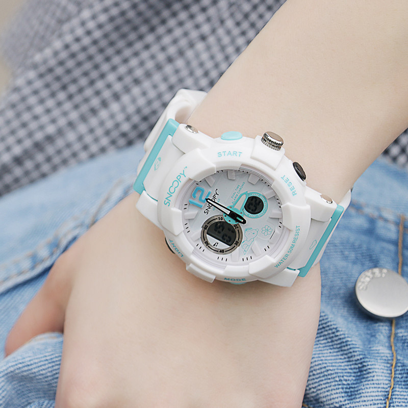 史努比运动儿童女多功能学生学生表 snoopy手表国产腕表