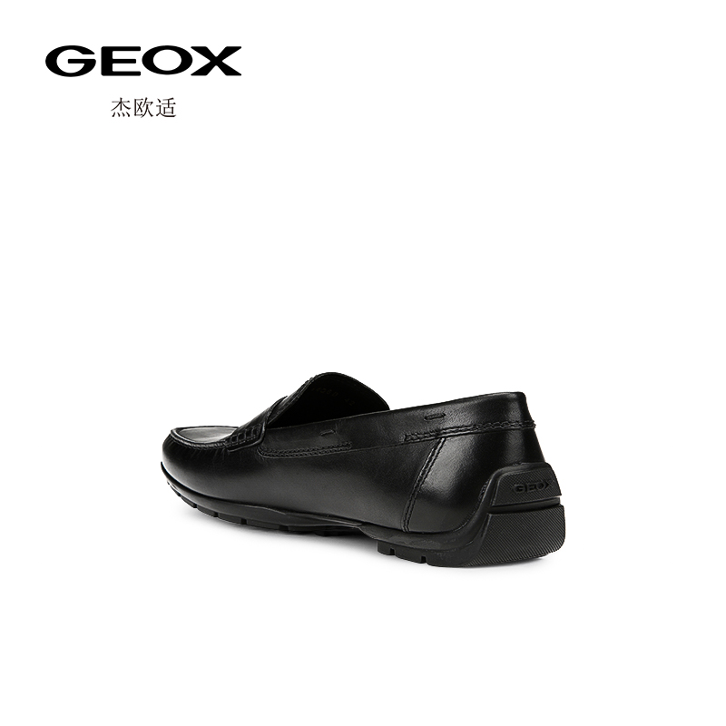 GEOX杰欧适男鞋经典款舒适商务通勤一脚蹬乐福鞋（豆豆鞋）U44Q6D - 图1