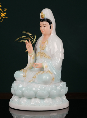 金旺来观音菩萨汉白玉佛像