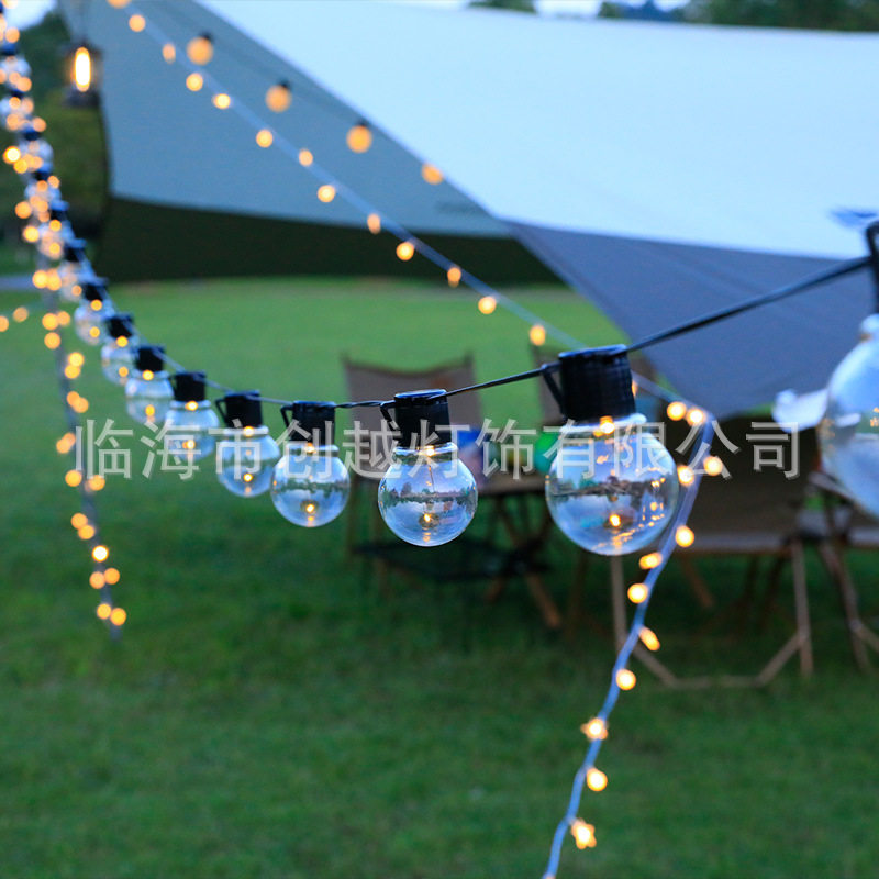 G50球泡太阳能灯串 庭院装饰户外露营防水氛围灯led大圆球天幕帐,淘宝优惠券,粉丝福利购,淘宝优惠卷