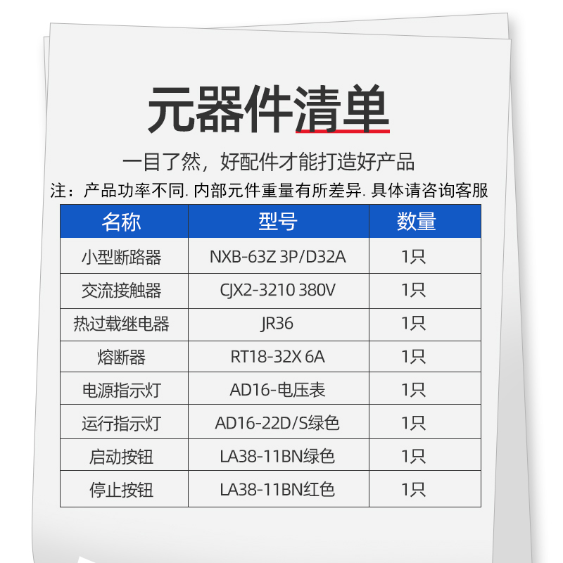 75kw电机控制箱380V启动停止带过载配电箱220V单相电机箱定制-图1