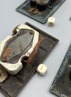 民国期间美国老物件古董古玩收藏老式怀旧铜器陶瓷插座工具开关