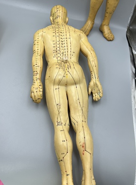 五六十年代古董古玩老胶皮诊所针灸人物模型娃娃包浆装饰摆件收藏