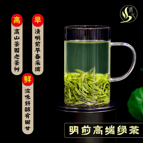 2026新茶上市天柱云雾野生茶天柱山毛毛月弦月茶叶特级绿茶礼盒装 - 图2