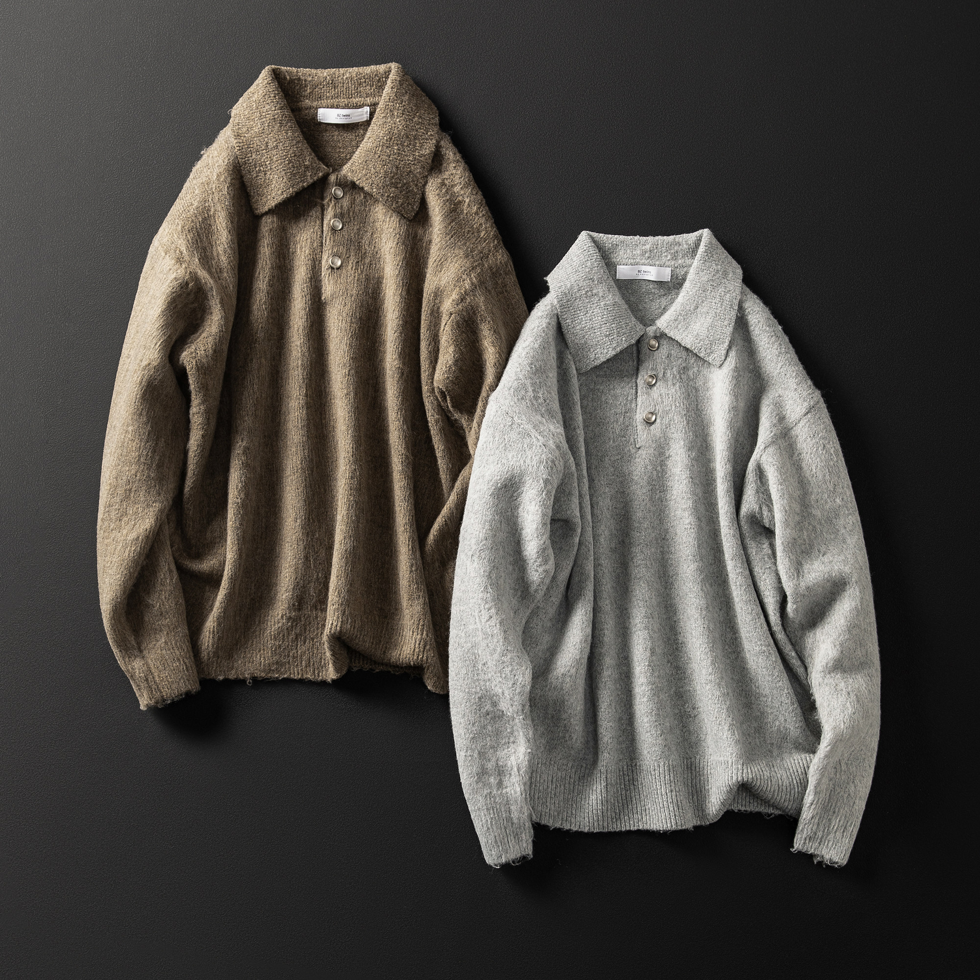 老钱风拉绒长毛翻领针织衫男秋冬加厚软糯宽松金属纽扣POLO领毛衣,淘宝优惠券,粉丝福利购,淘宝优惠卷