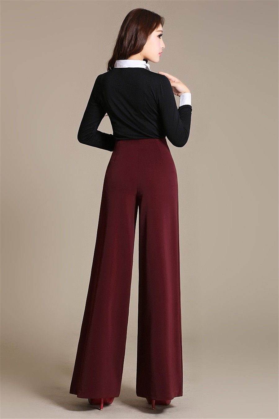 春夏秋高腰裙裤中年宽松垂感跳舞裤 众爱之美服饰休闲裤